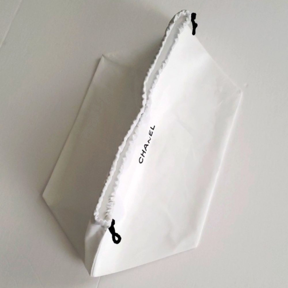 Chanel Drawstring White Pouch - Picture 3 of 5